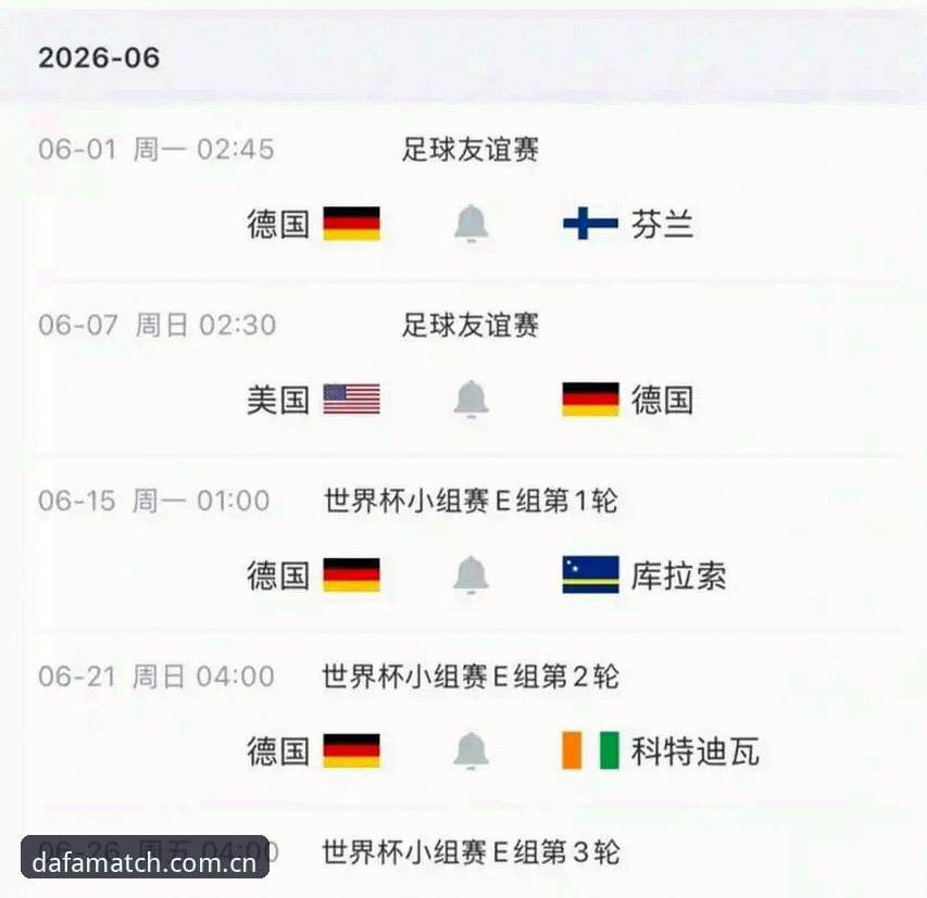 德国队26人世界杯名单详解：诺伊尔回归与新生代崛起